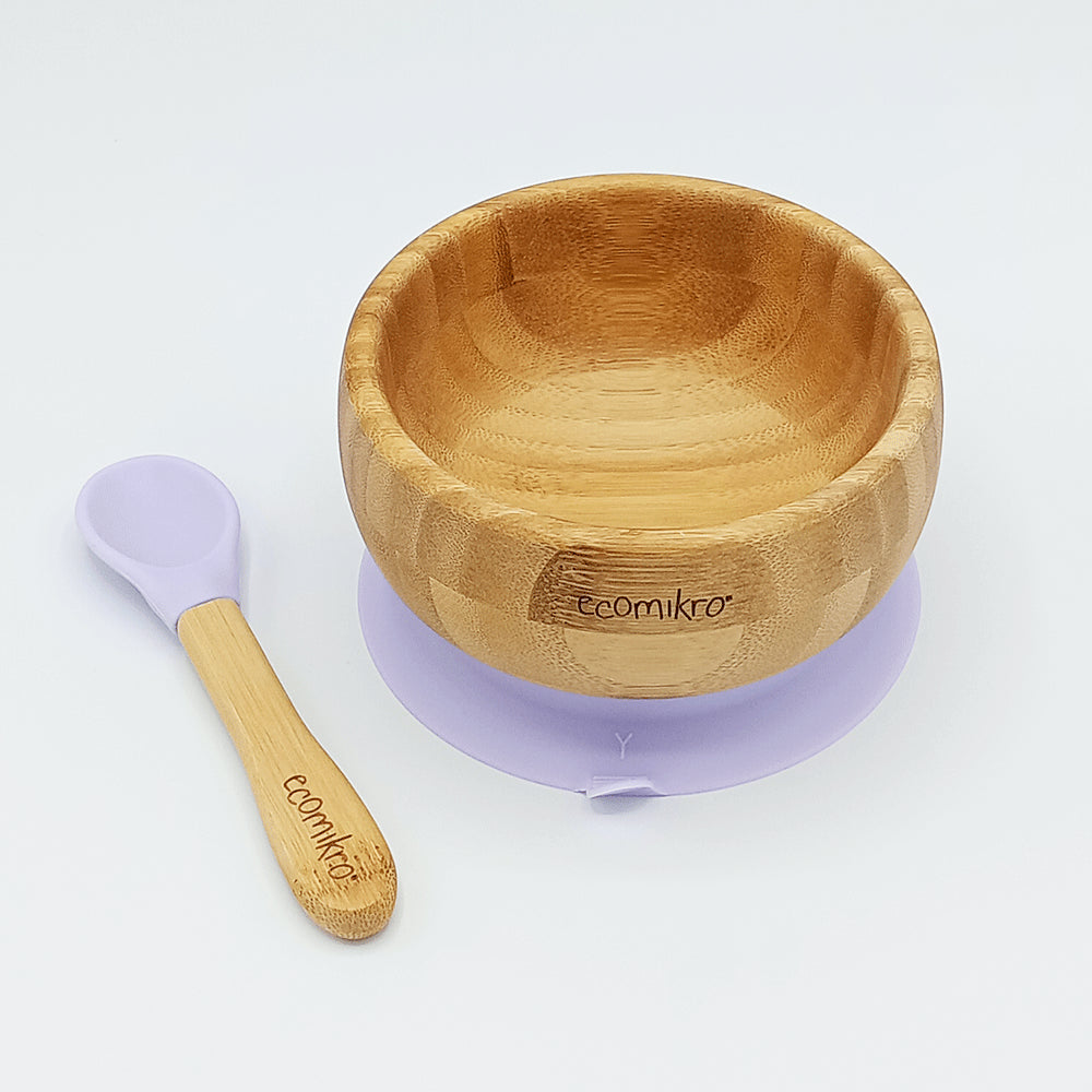 Ciotola in Bambù con cucchiaio - lilla